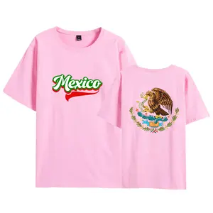 Cheap price high quality mexican tshirts custom double side printed mexico tees shirts men women unisex oversized t shirts