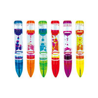 Stylo à bille promotionnel de conception de nouveauté avec le mouvement de gouttelettes stylos liquides colorés de minuterie cadeau parfait Fidget Pen