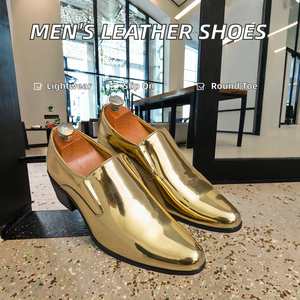 Mocassins en cuir PU personnalisés pour hommes à prix réduit – Chaussures de ville à enfiler pour mariage, printemps, été, automne, antidérapantes et respirantes - Product Image 2