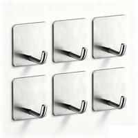 Crochet mural auto-adhésif en acier inoxydable Jutye, sans perçage, support adhésif robuste pour salle de bain et cuisine