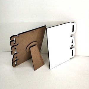 <span class=keywords><strong>Cadre</strong></span> photo personnalisé en MDF pour la fête des pères, panneau photo vierge avec impression UV, cadeau photo par sublimation - Product Image 5