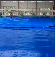 Bâche PE doublement imperméable sur mesure pour usage intensif en usine en Chine / Bâches PE vertes en toile plastique de grande taille avec œillets