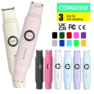 เครื่องโกนขนบิกินี่สำหรับผู้หญิง กันน้ำ ใบมีดเซรามิกคู่ ชาร์จไฟได้ เครื่องโกนขนไฟฟ้า 2-in-1 กำจัดขนแบบไม่เจ็บปวด ใช้ในบ้าน - Product Image 1