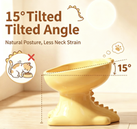 Bol surélevé pour chat, design Dragon, protection du cou, grande ouverture, pour aliments et eau, pour chats et chiens, vente en gros