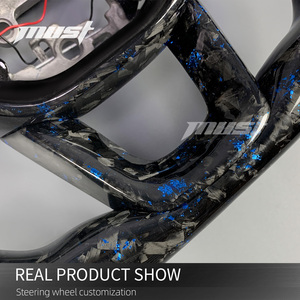 Volante LED de Fibra de Carbono Forjado con Diseño de Escamas Azules Personalizado para Honda Accord CR-V Civic Si Type-R FL5 para Acura Integra 2022-2026 - Product Image 4