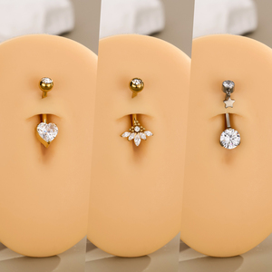 टॉपश बॉडी भेदी आभूषण सेट डीवीडी सोने का टाइटेनियम पेट बटन, महिलाओं के लिए सोने का टाइटेनियम पेट बटन, महिलाओं के लिए - Product Image 6