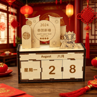 Décorations de Noël en bois gravées au laser pour fêtes de mariage, blocs de bois personnalisés, calendrier de l'avent de bureau, décorations de table suspendues pour la maison et les fêtes