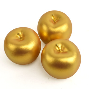 Pomme dorée artificielle en mousse 7*8cm légère et écologique pour la cuisine, la maison, Noël et les fêtes de Thanksgiving - Product Image 5