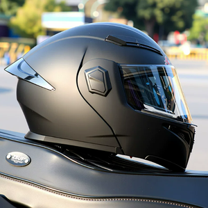 Nuevo <span class=keywords><strong>Casco</strong></span> <span class=keywords><strong>Integral</strong></span> PBRabbit con Doble Visera y Protección Solar, Cierre Doble D para Motocicleta/Vehículo Eléctrico, para Hombre y Mujer - Product Image 2