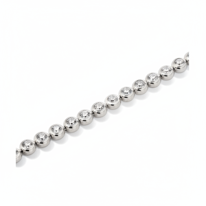 Zadie Bezel Lab Grown Sapphire <b>Tennis</b> <b>Bracelet</b> <b>Fashionable</b> Jewelry for Women - Product Image 1