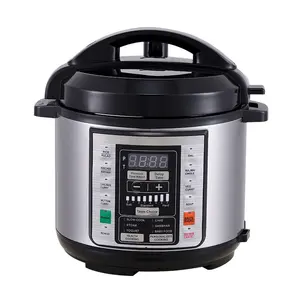 Commercial Chef Electric Pressure Cooker 6.3 Quarts, 24-Hour Preset Timer,  Stainless Steel Interior with Safety Features