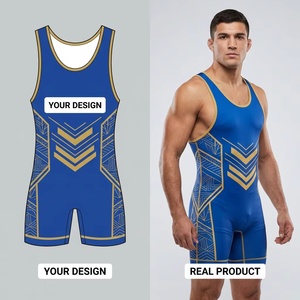 Combinaisons de lutte personnalisées de haute qualité, fabrication professionnelle, vêtements d'équipe sublimés OEM, séchage rapide, respirant, équipement de lutte - Product Image 1