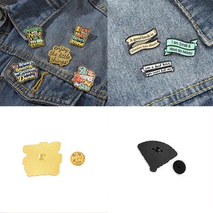 Vente en gros de lettres inspirantes <span class=keywords><strong>Phrase</strong></span> de motivation Épinglette en métal Badges Broches Épingles en émail personnalisées de motivation <span class=keywords><strong>positive</strong></span> - Product Image 5