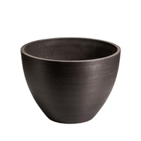 Pot décoratif en plastique recyclé durable, pot de lotus, pour extérieur, intérieur, patio, jardin, pot rond en plastique de grande taille, pot peu profond