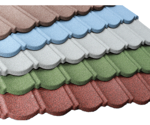 Tuiles de toiture en acier revêtues de pierres, <span class=keywords><strong>anti</strong></span>-âge, antichoc, lisses et modernes, à prix de gros, <span class=keywords><strong>anti</strong></span>-corrosion pour appartements - Product Image 1