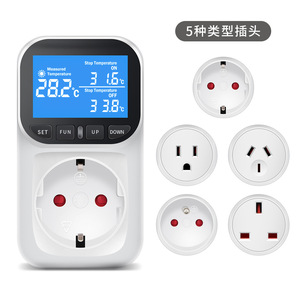 ตัวควบคุมอุณหภูมิแบบดิจิตอล 16A 220V ปลั๊กยุโรปพร้อมจอแสดงผลสำหรับระบบอัตโนมัติในบ้าน - Product Image 2