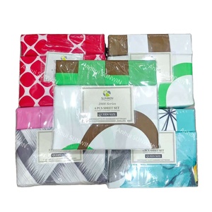 Juego de ropa de cama de 6 piezas Twin Full Queen King Size <span class=keywords><strong>count</strong></span> Print Sábana de microfibra - Product Image 5