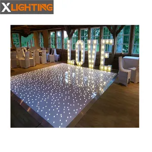 Boda acrílico LED pista de baile LED cálido/blanco estrellas de baile