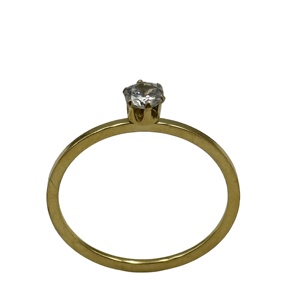 Anello sottile in acciaio inox placcato oro di lusso con diamante artificiale elegante anello in metallo per fidanzamento di nozze - Product Image 6