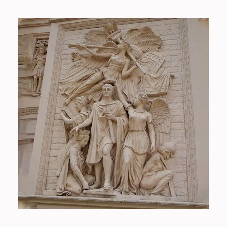 Außenwand dekoration Große Stein römische Engel Statuen Marmor Relief Skulptur