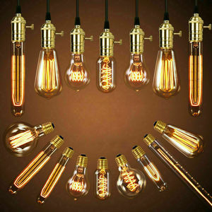 Bombilla <span class=keywords><strong>Edison</strong></span> Industrial Vintage E27 de 40W, Luz de Filamento Blanco Cálido, Lámpara Decorativa - Product Image 2