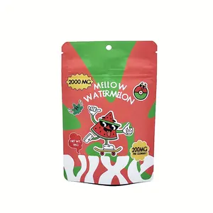 Beberapa desain cetak warna-warni tahan anak Ziplock 3.5g 5g 10g Mylar tas permen Gummi Packaging Daypack