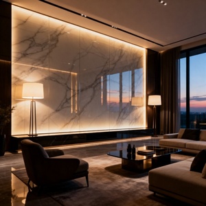 Hiện đại sang trọng 3D UV trang trí tấm Tường 3 mét <span class=keywords><strong>PVC</strong></span> hạt đá cẩm thạch tấm dễ dàng làm sạch không thấm nước cho phòng ngủ và phòng khách - Product Image 6