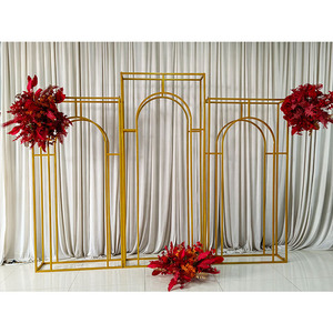 Furun boda hierro forjado oro mental telón de fondo de boda para la decoración de eventos - Product Image 5