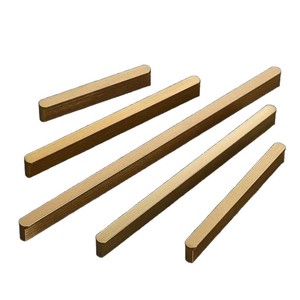 Modern Minimalist Aluminum Alloy Cabinet Handles Bar Shape Drawer Wardrobe Door <b>Black</b> Gold Long Durable - Product Image 3