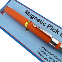 Herramienta de Recogida Magnética Telescópica de 8 Libras, Barra de Recuperación Magnética Extensible con Agarre Antideslizante de Espuma Naranja para Reparación de Automóviles