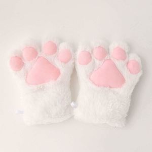 Adult Palm Gloves <b>Cat</b> Props <b>Plush</b> Cartoon Gloves <b>Cat</b> Claw One Size Winter Game Anime Accessories Gloves - Product Image 2