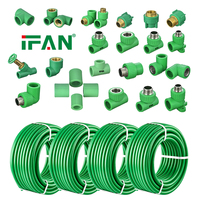 Фитинги IFAN DIN 8077 PPR 1/2" - 4" для водопроводных труб, резьбовые, с наружной и внутренней резьбой