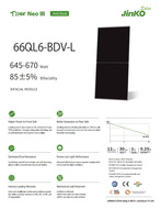 Panneau solaire photovoltaïque monocristallin bifacial de type N Topcon haute efficacité Longi Jinko JA Trina Aiko 650 Watt 650W