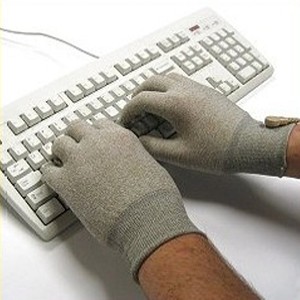 Guanti schermati EMF per massaggio elettrico in fibra d'argento - Product Image 6