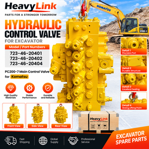 วาล์วควบคุมไฮดรอลิก HeavyLink รุ่น 723-46-20401 723-46-20402 723-46-20404 สำหรับอะไหล่รถขุด Komatsu PC200-7 - Product Image 1