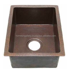 Cheap Price High Quality Solid Rectangular Shape Copper Sink for <b>Kitchen</b> Use With Antique Finishing From Indian Exporters - Product Image 1