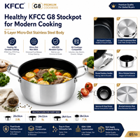 Ensemble de 7 casseroles et poêles de cuisine modernes, économie d'énergie, antiadhésives, en acier inoxydable triple couche, pour usage domestique