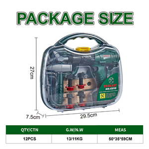 May Mắn Đồ Chơi Điện Tử Khoan Toddler Công Cụ Thiết Lập Trẻ Em Công Cụ Điện Bao Gồm Hộp Công Cụ Búa Saw Bền Sửa Chữa Công Cụ Điện Hộp Kit <span class=keywords><strong>Set</strong></span> - Product Image 5