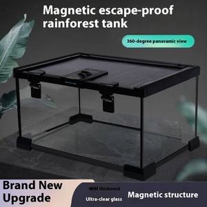 Modernes ökologisches Aquarium <span class=keywords><strong>Terrarium</strong></span> für Reptilien Glas Regenwald Haustier Lebensraum mit Druckknopf verschluss Boxed - Product Image 2