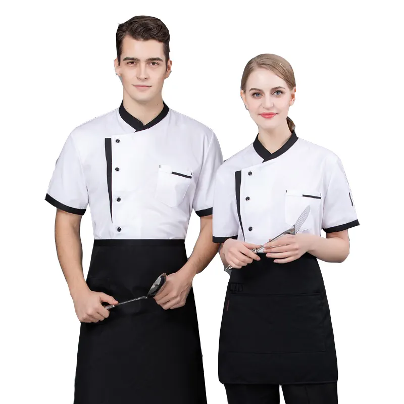 La recepción del hotel ropa recepción diseño uniforme caliente cocinero ware camisa