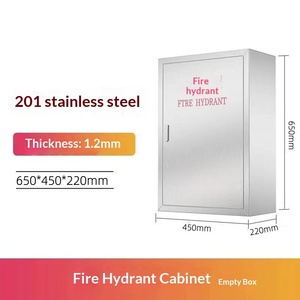 Armario contra incendios de acero inoxidable, caja vacía, 650x450x220mm, montado en la pared, armario de almacenamiento de equipos contra incendios para interiores y exteriores - Product Image 6