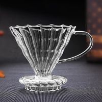 Ensemble de cafetière à filtre en verre borosilicate au design vintage avec filtre métallique transparent pour usage professionnel