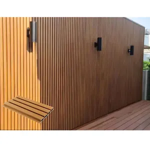 外部防火防水花园高密度聚乙烯住宅现代天然户外木塑外墙覆层