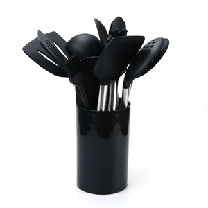 Kitchenware Set 13 Pc Silicone Spatulas Stainless Steel Handles Heat Resistant <b>Cooking</b> Tools Spoon And Spatula <b>Kit</b> - Product Image 5