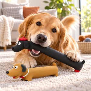 Juguete para Perros <span class=keywords><strong>de</strong></span> Látex Natural, con Sonido, en Forma <span class=keywords><strong>de</strong></span> Salchicha Larga, Juguete Masticable Interactivo para Entrenamiento <span class=keywords><strong>de</strong></span> Cachorros - Product Image 2