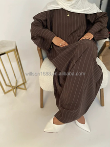 Premium Casual Abaya <span class=keywords><strong>per</strong></span> donne musulmane Chic tasche solide abbinate cintura allentata <span class=keywords><strong>per</strong></span> <span class=keywords><strong>abbigliamento</strong></span> da <span class=keywords><strong>donna</strong></span> Chic da <span class=keywords><strong>ufficio</strong></span> - Product Image 5