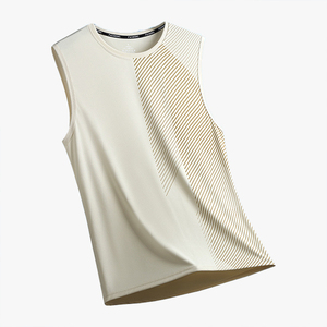 Débardeur en soie glacée d'été, unisexe, décontracté, pour couples, sports de plein air, sans manches, t-shirt athlétique, sous-vêtement - Product Image 3