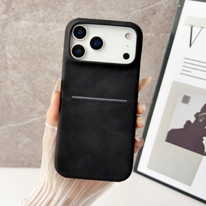 Funda de Teléfono de Lujo con Textura de Piel TPU, Ranuras para Tarjetas, Estilo Ejecutivo, para iPhone 17 Air, 17 Pro Max, 16, 15 Plus, 14, 13, 12 - Product Image 4