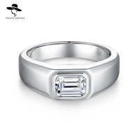HipHop-Verlobung sring für Herren im klassischen Stil Herr der Ringe Moissan ite Gem stone Jewelry für Partys und Jubiläen