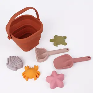 Bpa-freies tragbares zusammenklappbares niedliches Sommerstrand-Spielzeug individuelle Strand-Wasserspielzeuge 2024 Silikon-Strand-Spielzeugset für Kinder Kinder